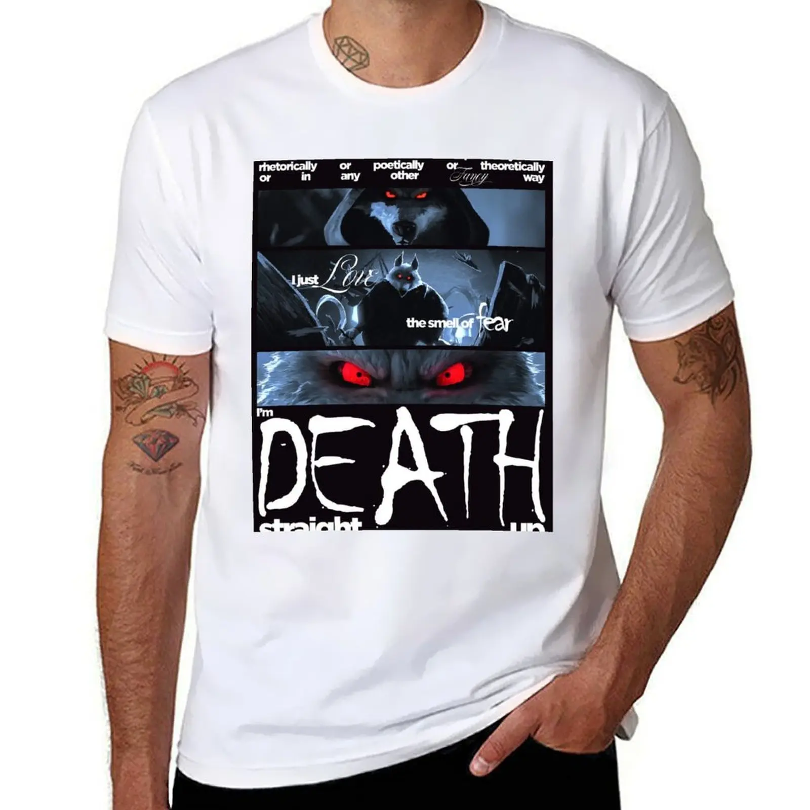 Puss In Boots | Wolf | Death T-Shirt t shirts for man cotton man t shirt cotton T-Shirt