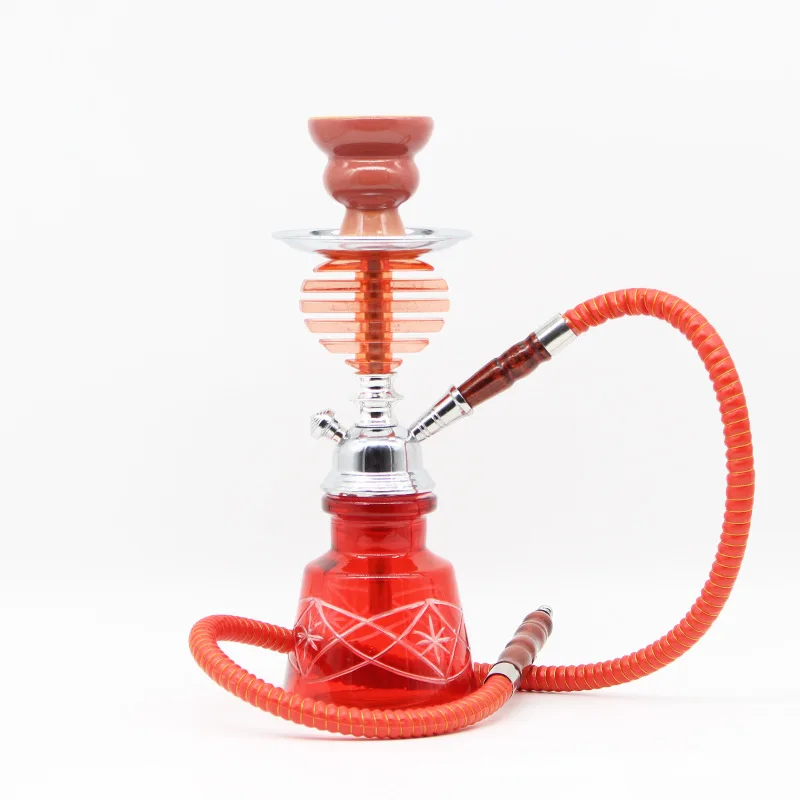 Arabic Hookah Shisha Acrylic Small Glass Hookah Single Tube Bottle KTV Exclusive Fruit Flavored Hookah Pipe