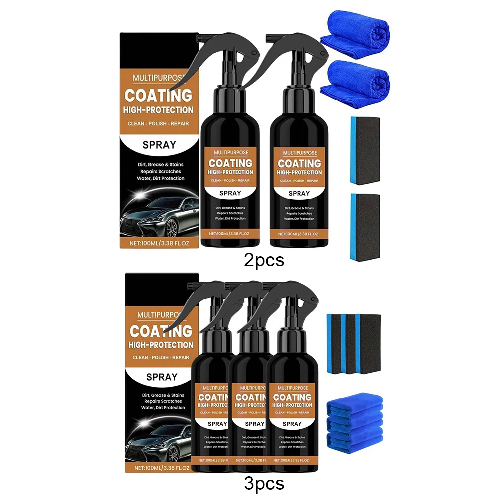 رذاذ طلاء السيارة السريع عالي الحماية، رذاذ إصلاح خدوش السيارة، عامل تجديد الطلاء متعدد الوظائف للسيارات