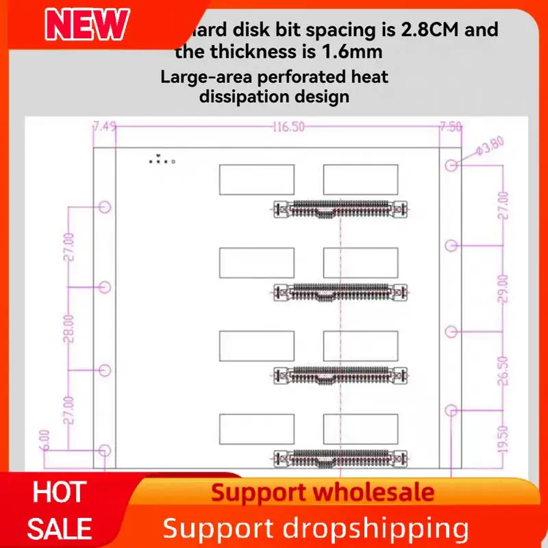 Superb SATA To 4-Disk SSD/HDD Adapter 6Gbps Server Expansion Card With 7/29P SATA Interface And 4D Power Supply For NAS Storage