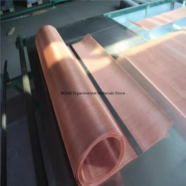 High Purity Copper Wire Mesh 10-500 Mesh Anti Corrosion Distillation Filter for Brewing Lab Shielding
