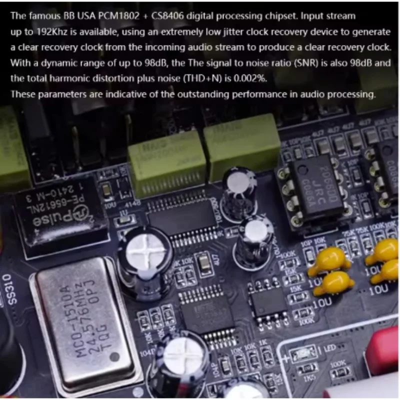 Lossless Digital Audio Decoder QCC5125 Bt 5.2 ESS9038Q2M DAC HIFI Audio Receiver 2T HDD Read Playback XLR Balanced Output