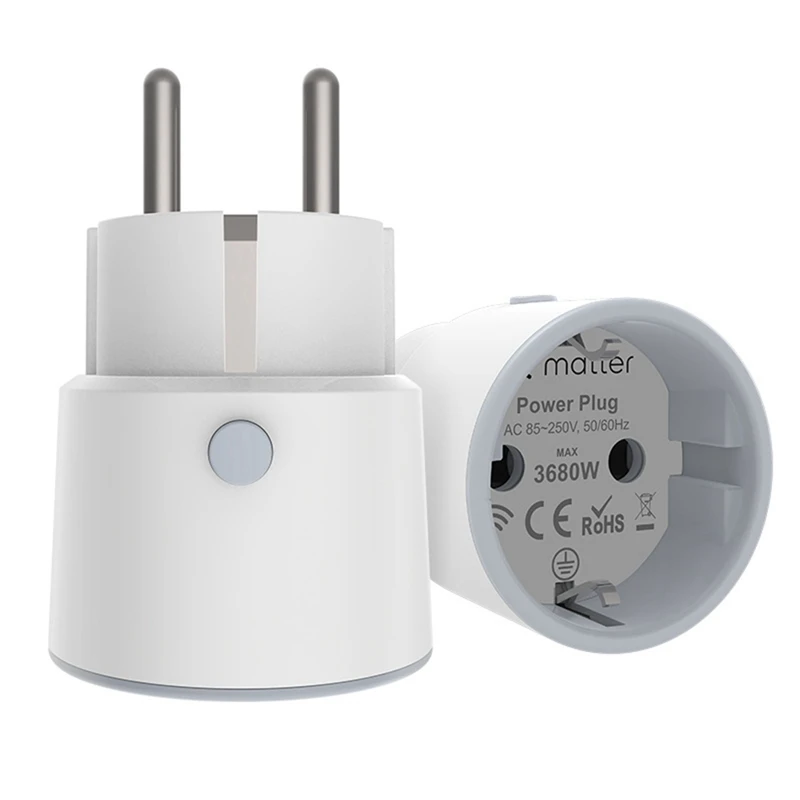 Tuya Smart Zigbee Plug Wifi Socket 3680W 16A Monitoring energii Smart Plug Timer Switch Smart Socket-EU Plug Wielokrotnego użytku Łatwy w użyciu