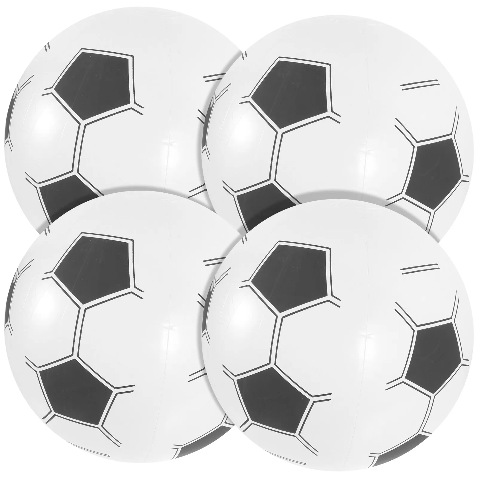 4Pcs Inflatable Beach Balls for Children Premium Safe Material Quick Inflate Pool Beach Birthday Summer Party Indoor Outdoor