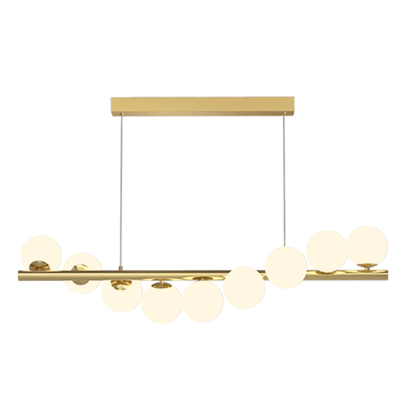 SANDYHA Nordic Modern Glass Ball Pendant Lamp Gold Chandelier For Home Decoration Restaurant Kitchen Living Bedroom Light