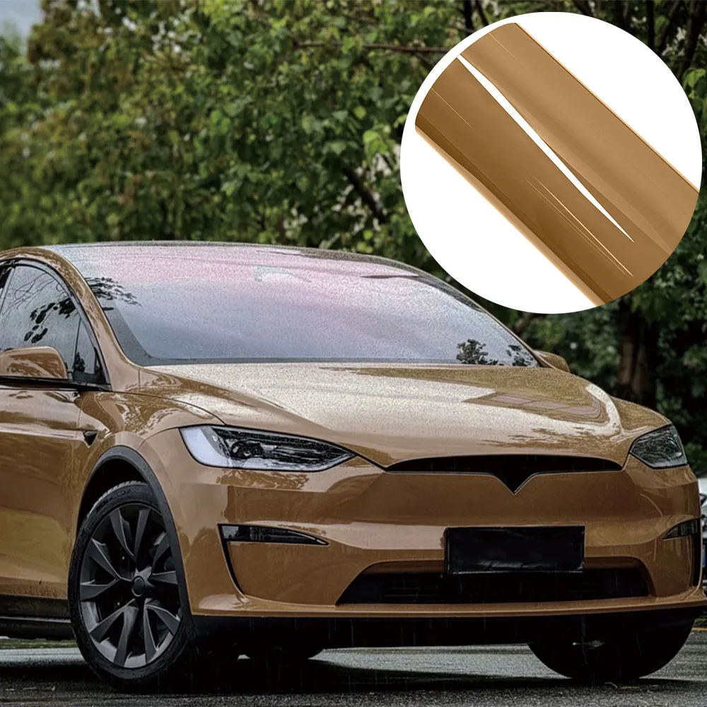 Пленка для оклейки авто и мотоциклов Platinum Caramel Brown, виниловая, самоклеящаяся, без пузырьков воздуха, ПВХ, для стайлинга кузова, внешняя отделка
