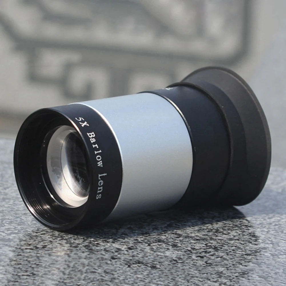 BAAG-2X Barlow Lens 5X For Any M28X0.6 Thread 1.25Inch Telescope Eyepiece Astronomy Diagonal Extender Tube Or Camera Adapter