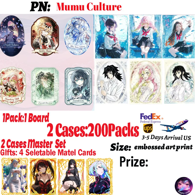 Demon Slayer Series 3 A5 embossed art print Board Trading Collectible Cards Japanese Anime Hobby Collectibles Birthday Gifts