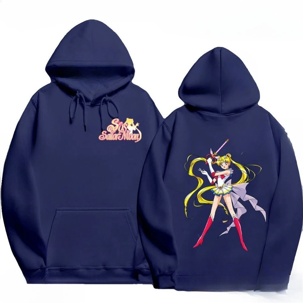 MINISO Unisex Sailor Moon Anime Hoodie Sweatshirt Mannen Vrouwen Street-wear Oversized Casual Lente Herfst Mode Capuchon