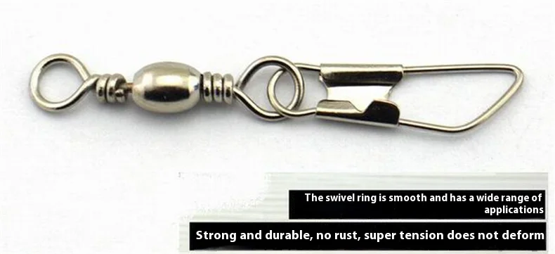 12 Größe 50 teile/paket Wirbel Angeln Stecker Pin Lager Rollwirbel Snap Fastlock Clips Angelhaken Angelgerät Zubehör – Detail 6