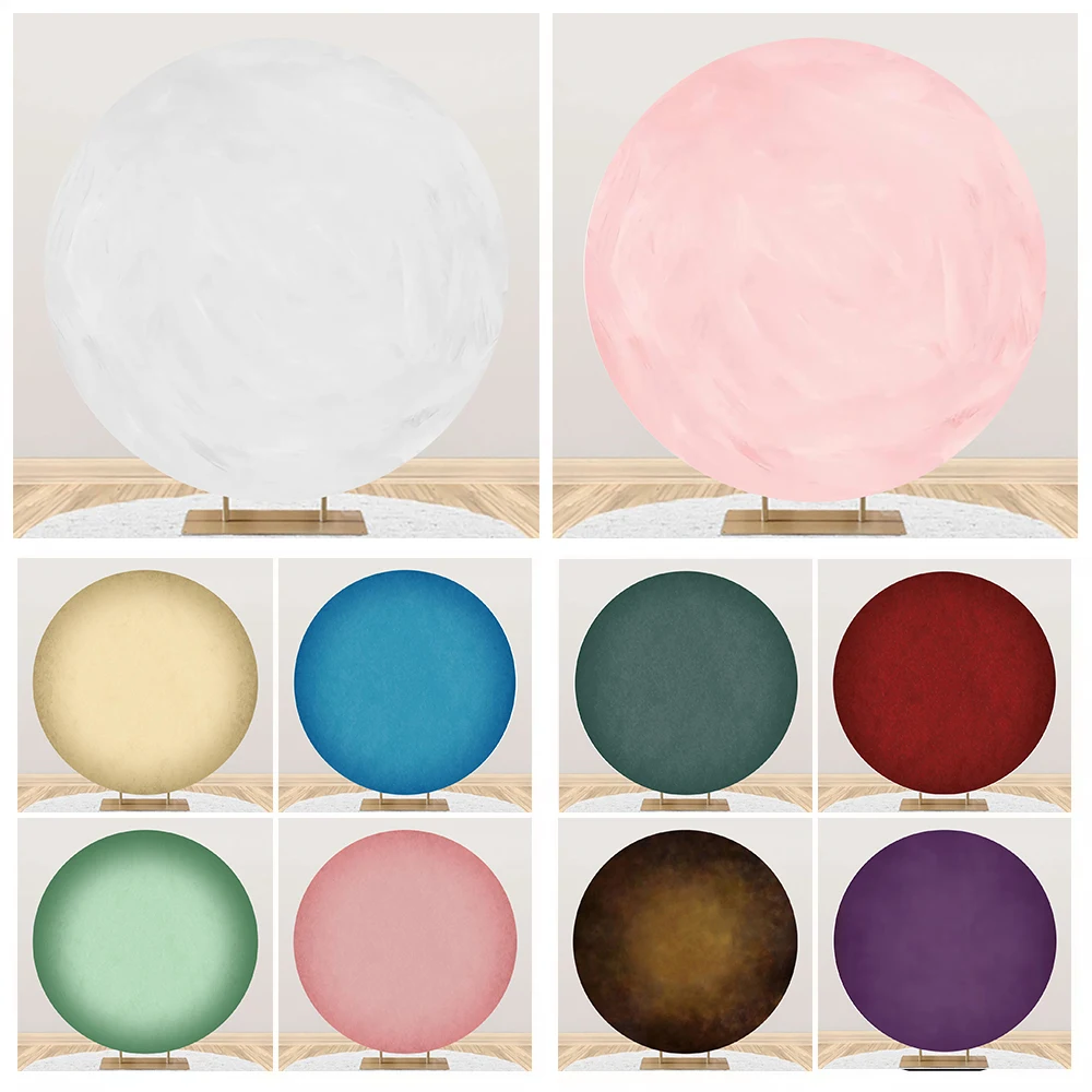 グラデーションカラーの丸い背景カバー、抽象的な単色ポートレート、結婚式、ベビーシャワー、赤ちゃんの誕生日、写真撮影の背景装飾