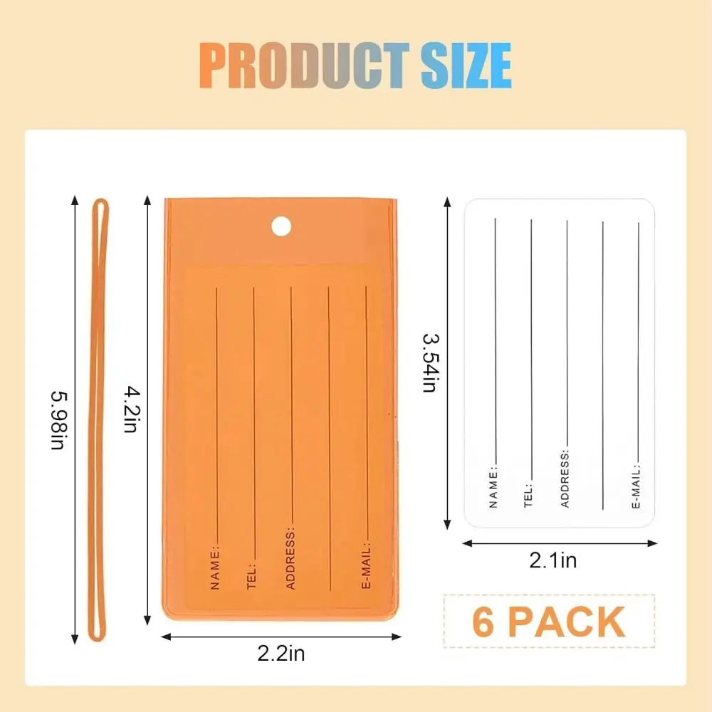 Transparent Visible Suitcase PVC Luggage Tag Anti-lost ID Card Cover Suitcase Boarding Pass Identity Card Name Tag Multifunction