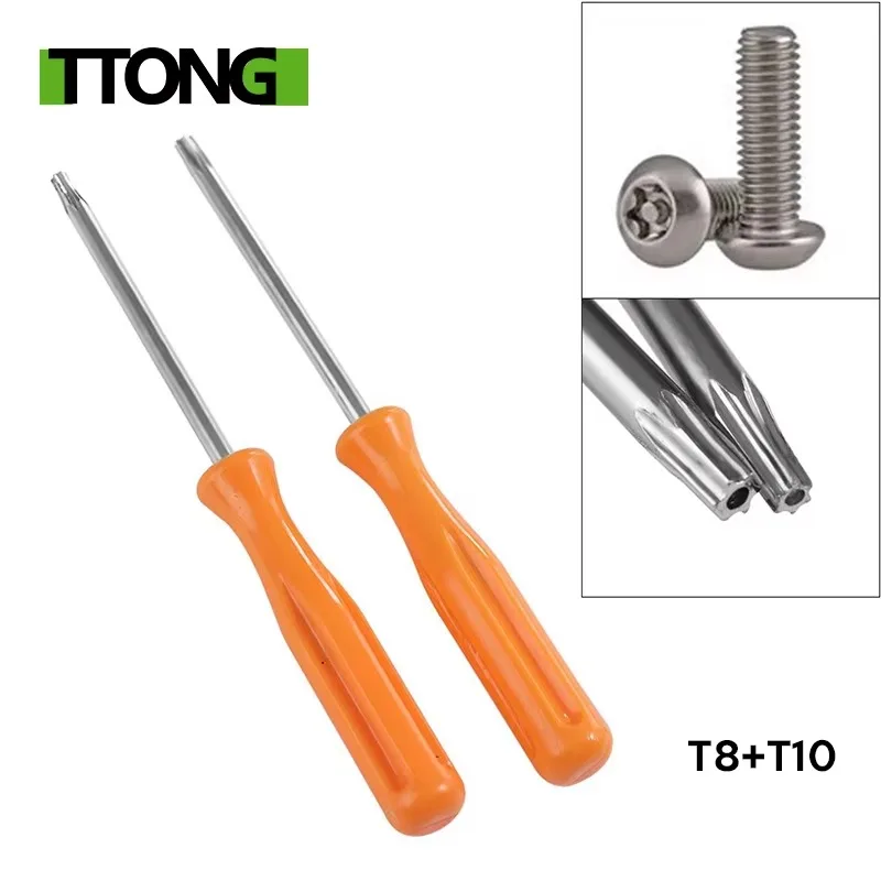 1Pc Multifunctional TORX T8 + T10 Security Precision Screwdriver Tool For Xbox 360/ PS3/ PS4 Tamperproof Hole Home Improvement