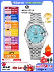 San Martin 36.5mm Men Dress Watch Top Brand Luxury Automatic Mechanical Fashion Couples Watches Sapphire Waterproof 100m BGW9