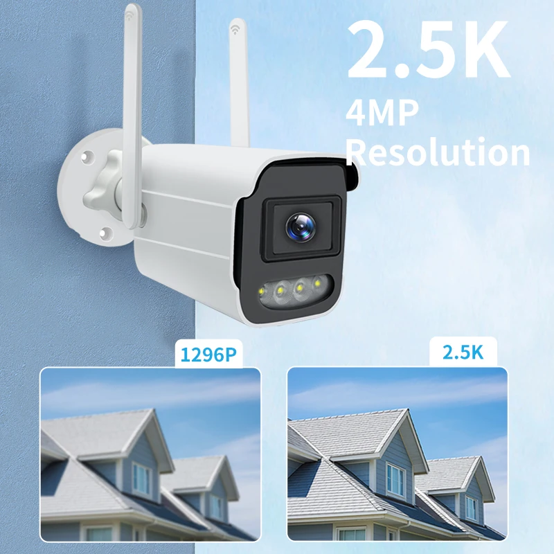 4MP IP Camera Wifi Outdoor Surveillance Home Securtiy Protection CCTV WiFi Camara Color Night Vision Securtiy Cameras