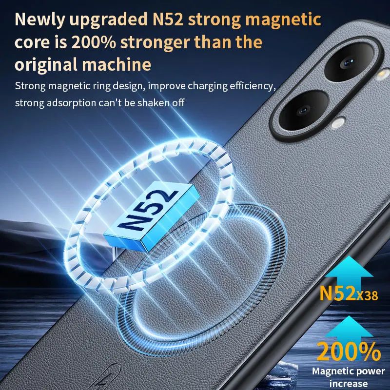Für Poco X8 Pro Max Hülle Magnetische Leder-Schutzhülle Für Poco X8 Pro Max Anti-Fingerabdruck Rutschfest PC+TPU – Detail 24