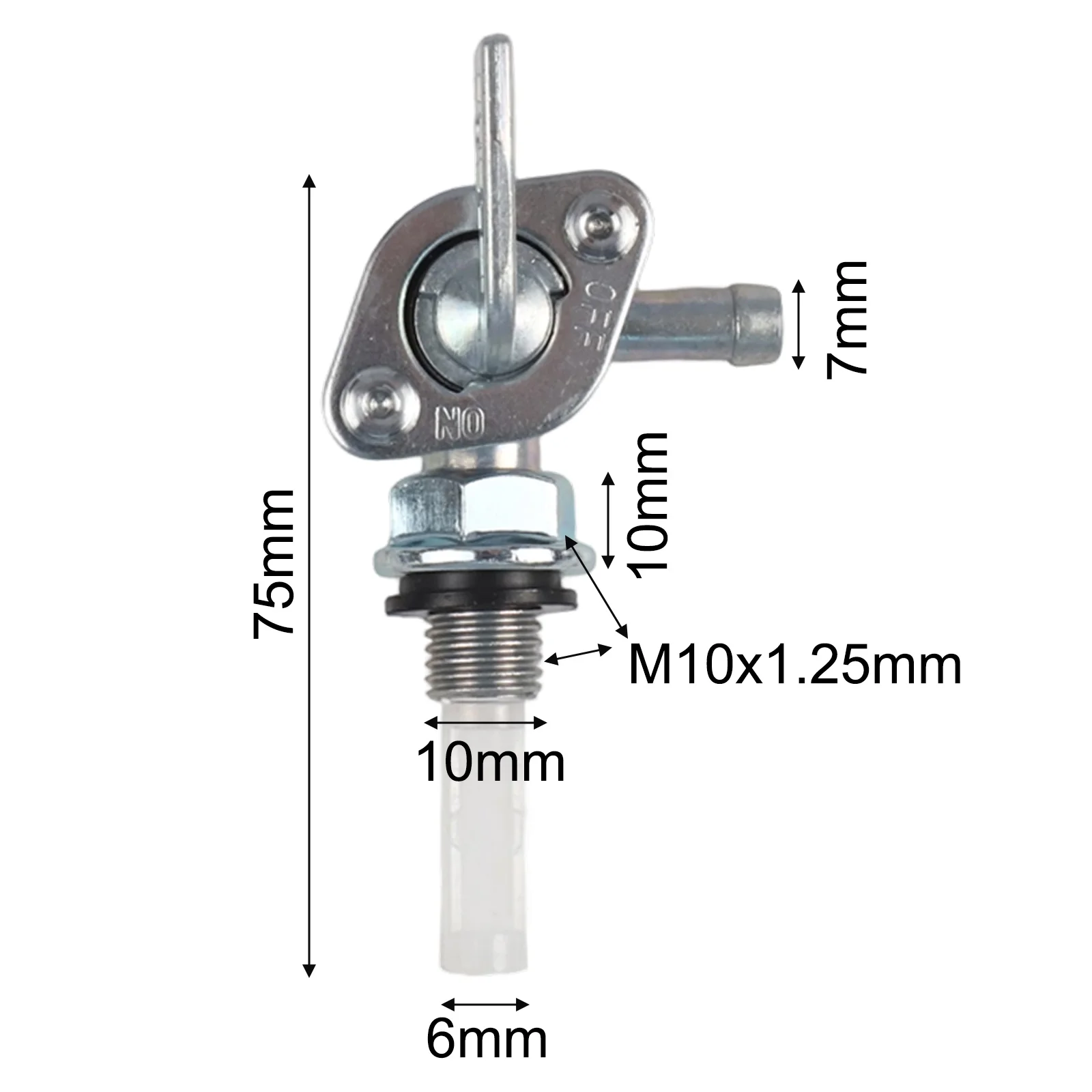 Efficient Setup As Shown 28-1783-V M10X1.25 Dirt Bike Valve 316 Fuel Lines 90-Degree Design Gas Outlet Orientation