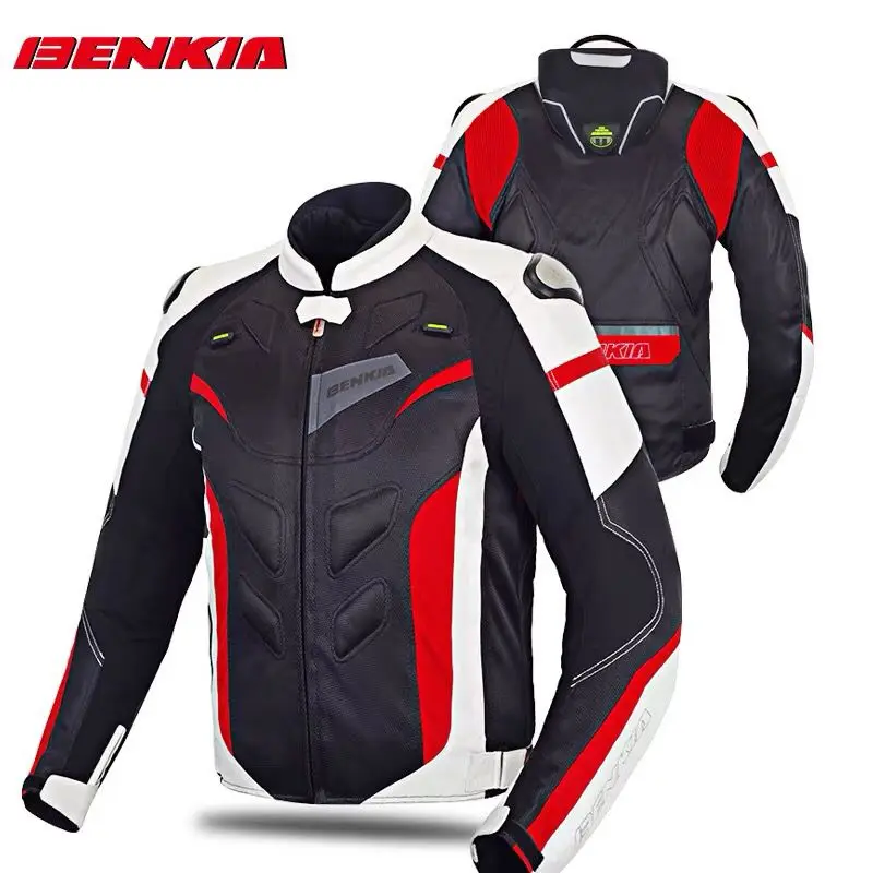 BENKIA HDF-JW22 Motorcycle Racing Jacket Mesh Breathable Off-road Jacket Couple Outfit Riding Clothing with Protector Gear