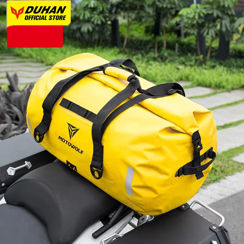 

Waterproof Motorcycle Bag Motorcycle Travel Large Capacity Motorcycle Rear Seat Bag Reflect Light Motorcycle Tail Bag