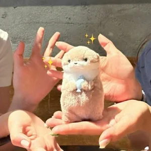 Nettes kleines Otter Animal Plüschspielzeug, Mini -Puppe Rotwind, Tischdekoration, Weihnachtsgeschenk, Internet, 11 cm, neu 11 Hauptverkäufe Plucia Shopping - №8