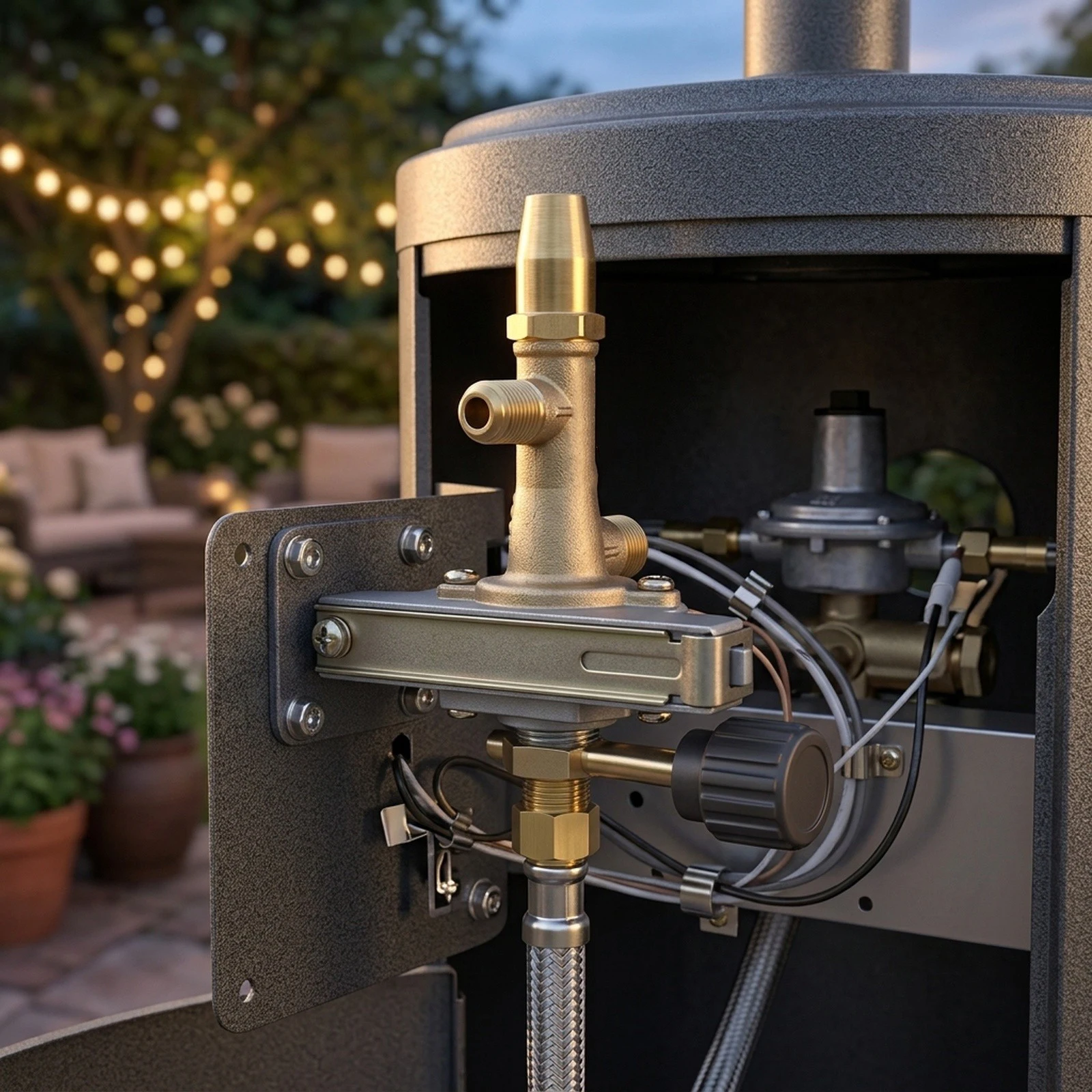 Gas Safety Control Valve with Piezo Ignition Device for Garden Patio Heaters Certified for Safety and Propane Compatibility