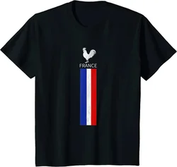 National France Flag Cock French Football Soccer Team Men's T-Shirt Casual Cotton Daily Tpos Oversized Sports T Shirt for Men