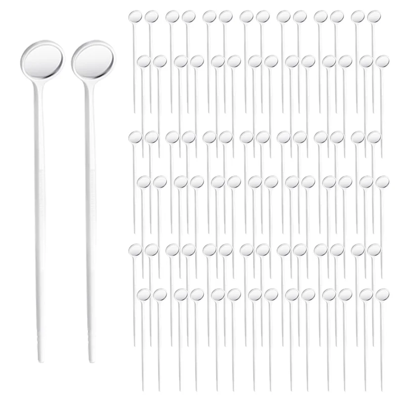 

A66Z 300 Pcs Disposable Mirror Anti Fog Mouth Mirror Individually Packed Mirror For Teeth Oral