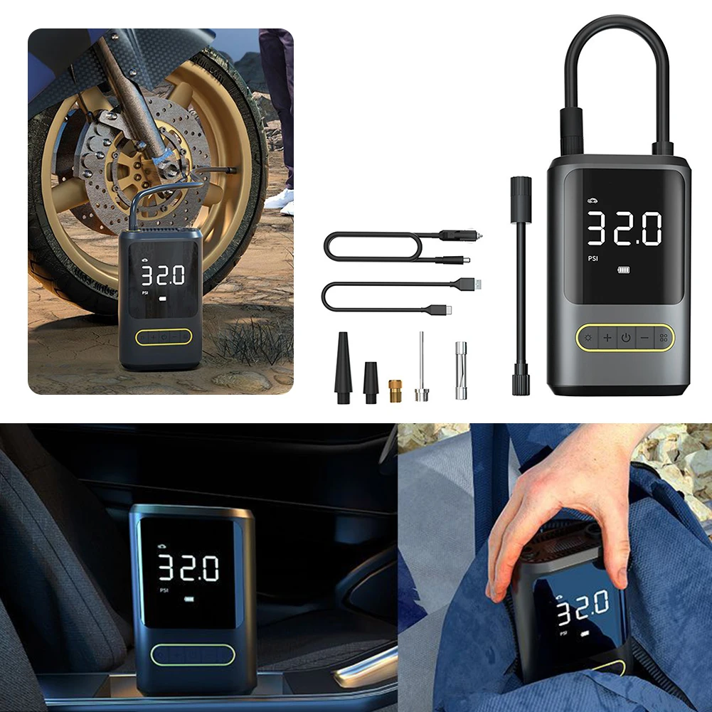 Wireless Car Airs Compressors Digital Display Car Compressors For Bike Ball