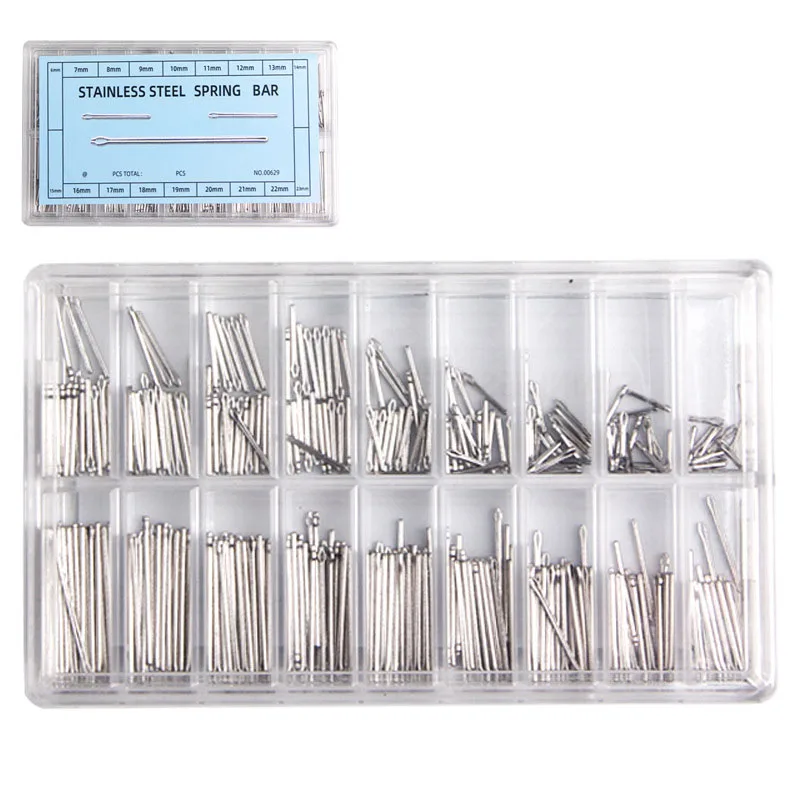 360pcs Watch Band Split Pins With Box Stainless Steel Watch Bracelet Strap Link Pins Cotter Bar Assortment Watch Repair Tools