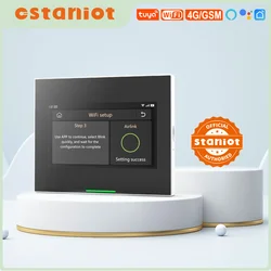 Staniot-Panel de alarma antirrobo para el hogar, sistema de seguridad antihuellas inteligente, inalámbrico, Tuya, actualización en línea OTA, WiFi, 433MHz, 2G/4G