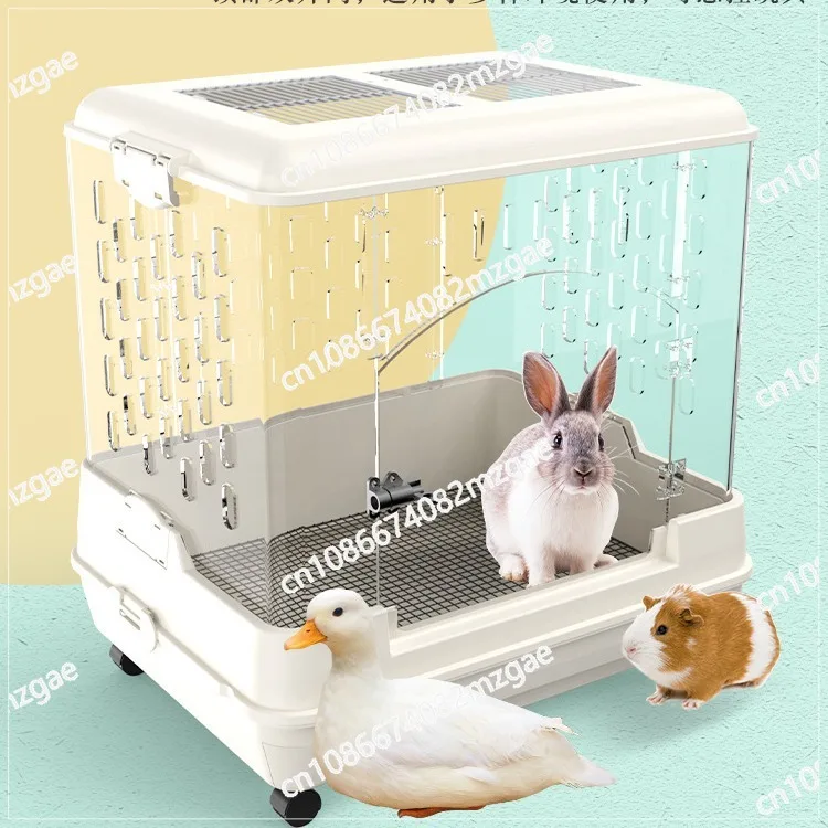 Rabbit Cage Large Space Guinea Pig Cole Duck Guinea Pig Chinchilla Special Product Acrylic Fully Transparent Villa Feeding Box