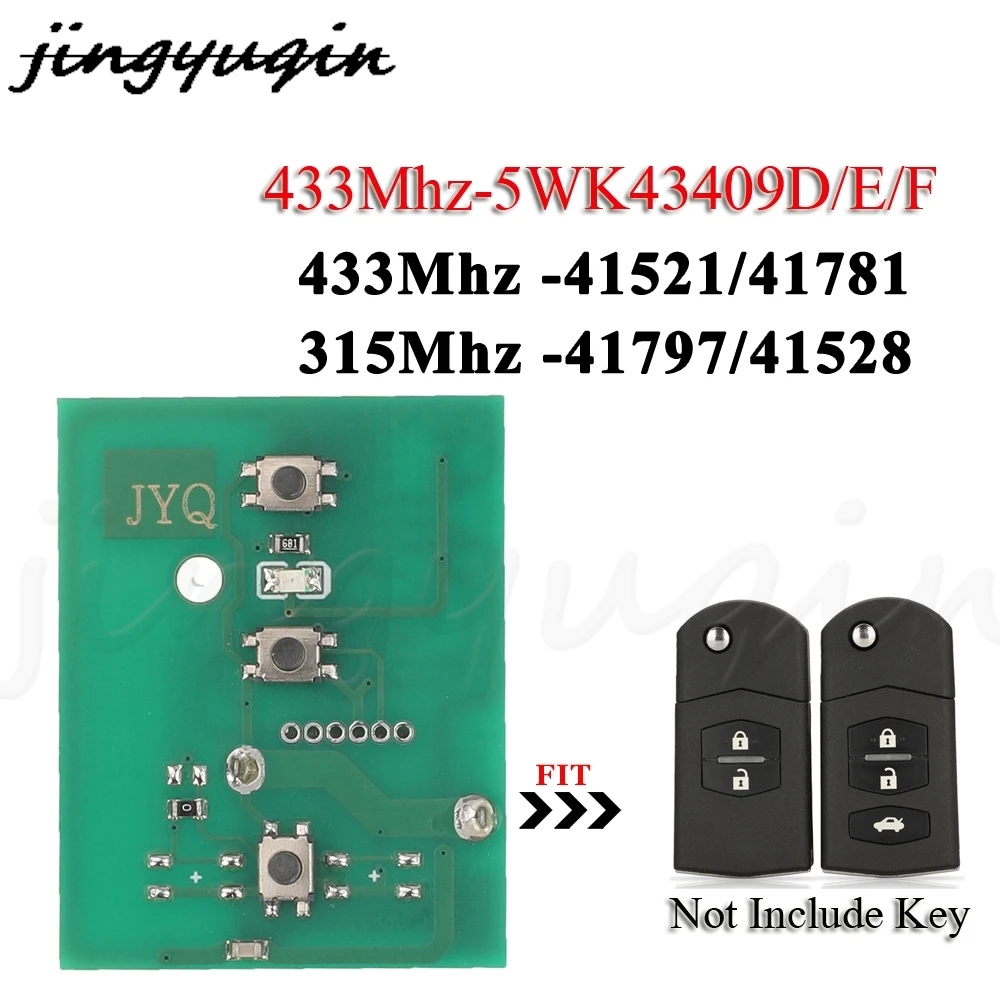 jingyuqin Remote Car Key Board Fob 315Mhz 433MHZ For Mazda M2 Demio M3 Axela M5 Premacy M6 Atenza For Mazda 3 6 M3 M6