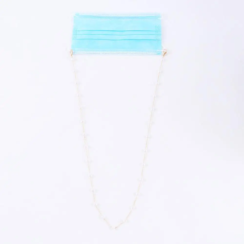 قناع الحبل أصحاب الرقبة الأشرطة للنساء المعادن مكافحة خسر الرجال نظارات للقراءة سلسلة نظارات مقاطع قناع الوجه قلادة سلسلة اللؤلؤ