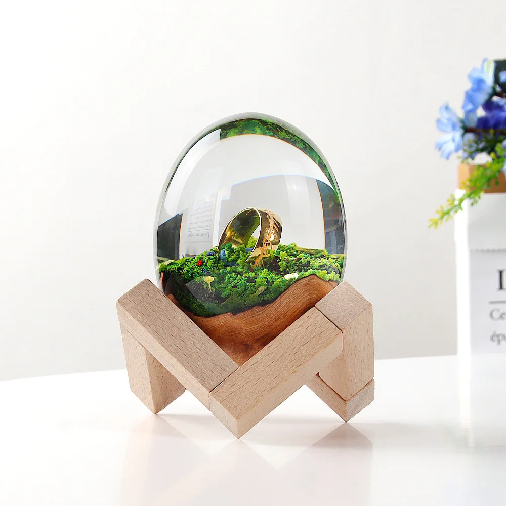 

New Egg-shaped Magic Ring Resin Craft Home Decoration Sculpture Statue Birthday Commemorative Gift