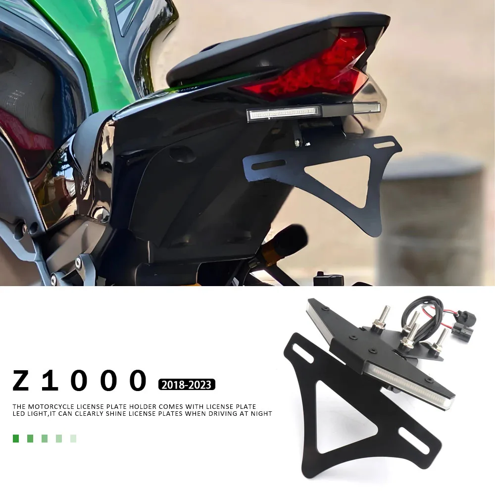 

Светодиодное освещение, кронштейн указателя поворота, задний 2018-2023, аксессуары для мотоциклов для KAWASAKI Z1000 z1000 Z1000, держатель номерного знака