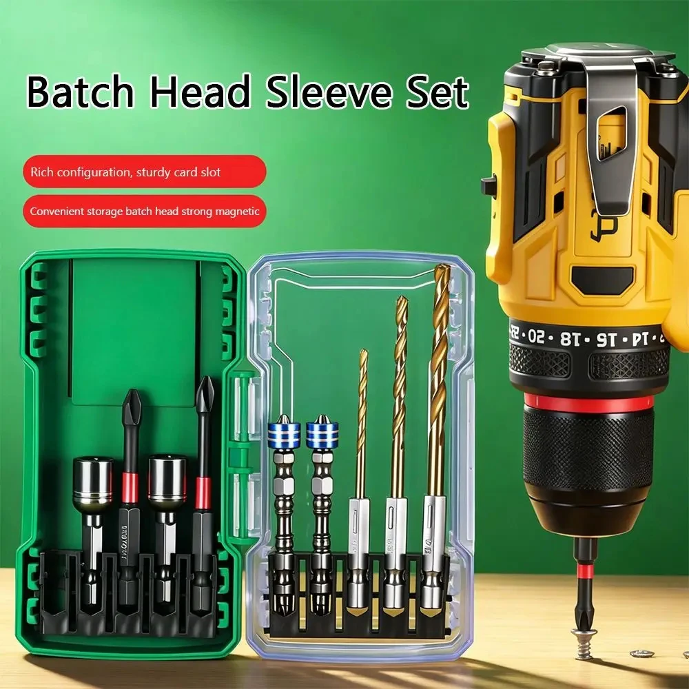 10PCS Twist Drill Impact Resistant Impact Bit Set Magnetic S2 Steel Socket Set Hex Shank Hex Shank Bit Home Repair image 3