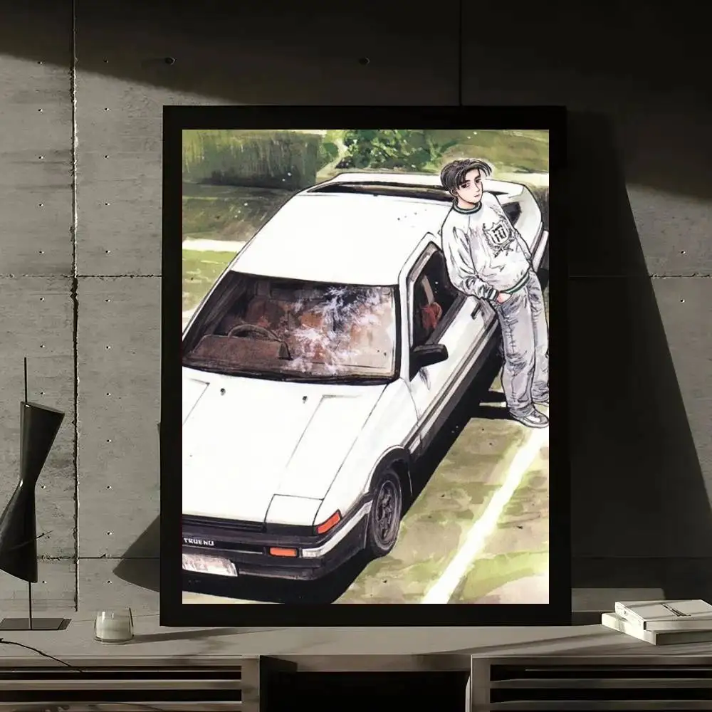 DI-Initial D أنيمي ملصق معرض يطبع ذاتية اللصق ديكور المنزل الديكور صور مطبوعة للحوائط غرفة المعيشة ملصق
