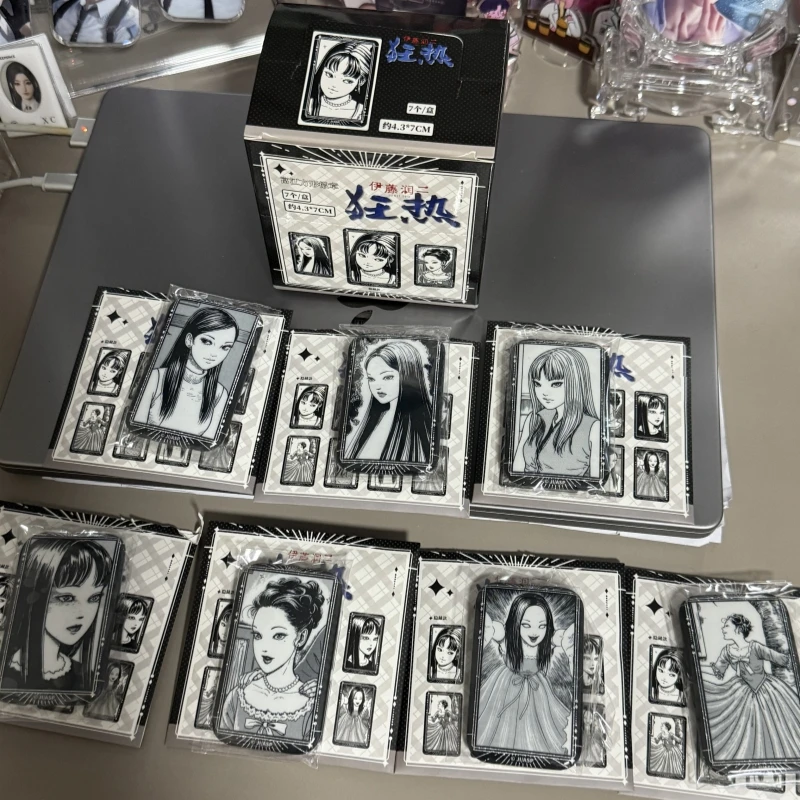 Anime Junji Ito Kawakami Tomie Badge Eerie Comics Anime Accessories Brooch Pins Tinplate ACG Goods Collection Kids Gifts