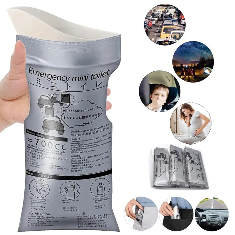 

1/4/8/12Pcs Disposable Portable Emergency 700 Ml Urine Bags,Toilets Urinal Vomit Bag For Camping Travel Car Men Women Children