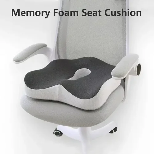 Imagen 2 del producto Nuevo Cojín ergonómico de espuma viscoelástica para asiento de coche, transpirable, adecuado para sillas de oficina y soporte suave antideslizante