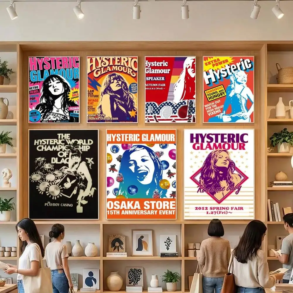 Brand Hysteric Glamour   Classic Vintage Posters Whitepaper Prints Posters Artwork Kawaii Room Decor