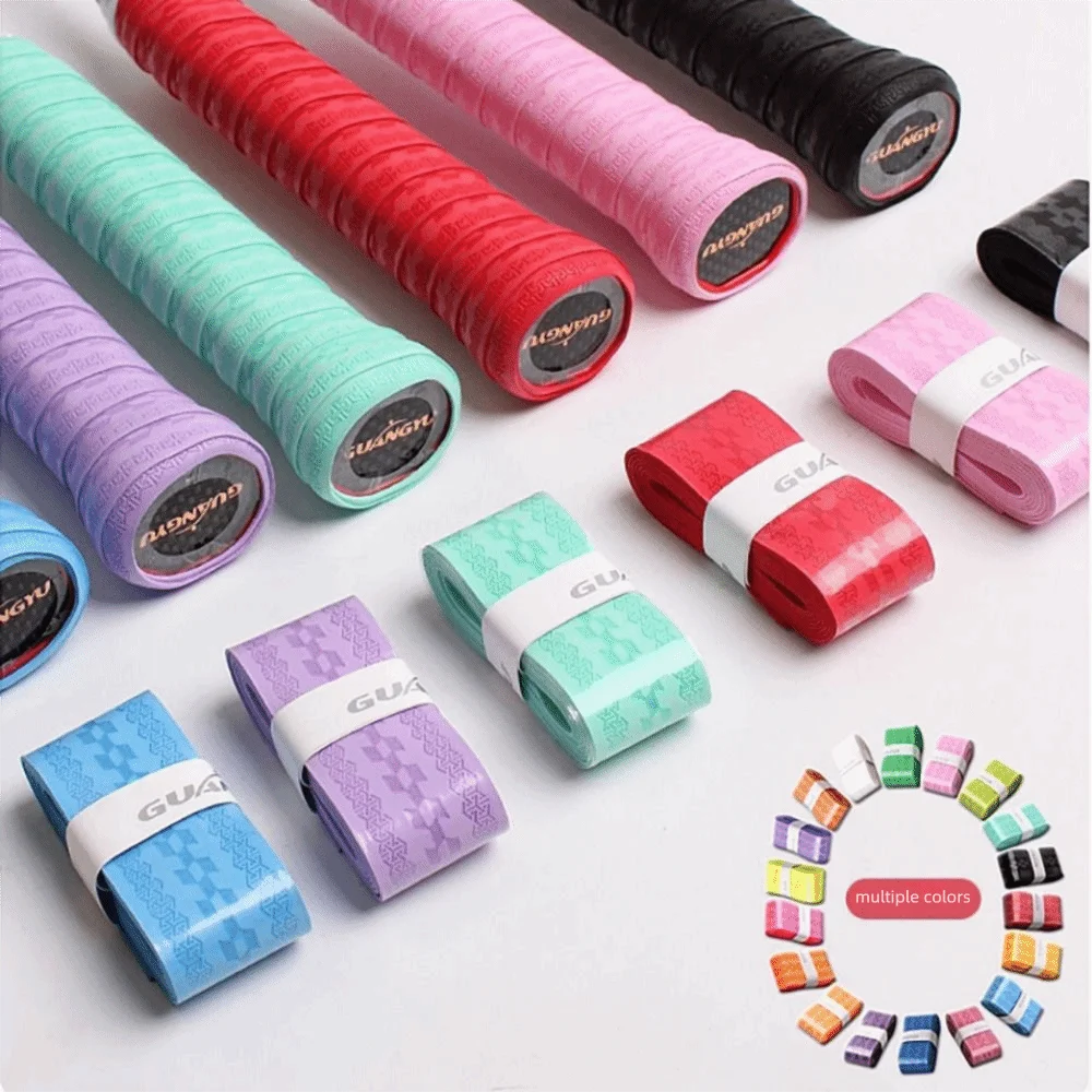 Embossing Badminton Racket Handle Grip PU Multicolor Badminton Overgrip Sweat-absorbing Anti-slip Tennis Handle Tape