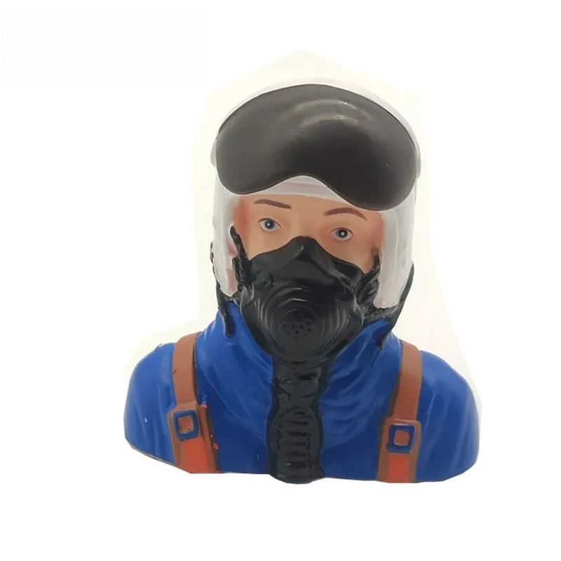 XFlight 1 Pc 1/6 Scale Pilots Figures Toy Model Pilot With Gas Mask For RC Plane Accessories Hobby Color Blue