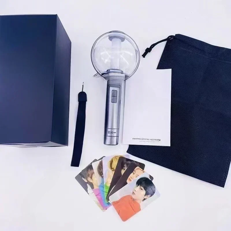 Imagem -02 - Kpop Enhypen Lightstick com Cartões Lomo Bastão de Luz Oficial do Concerto Compatível com Bluetooth