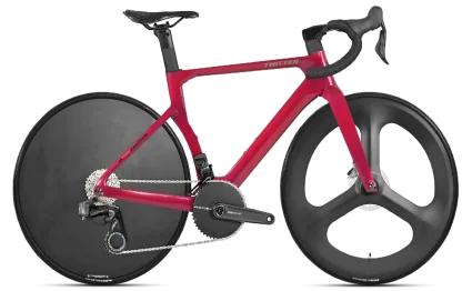*Carbon Fiber Road Bike T8Pro 3 Spoke Wheel+Disc Wheel