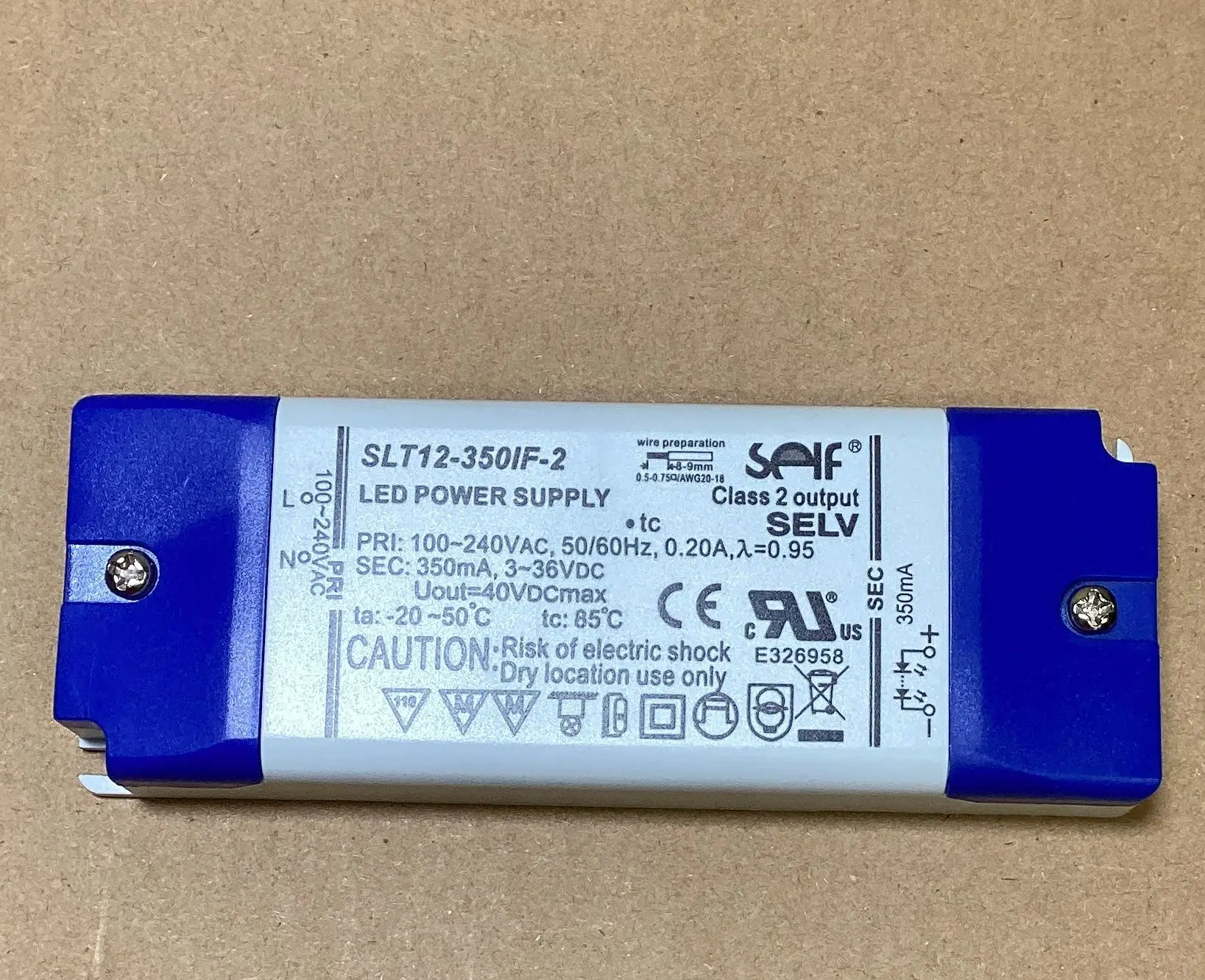 SELF Ultra-thin Front Light LED Power Supply 1-12x1W LED Chip SLT12-350IF 350mA 3-36V
