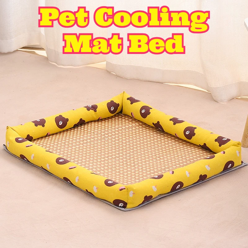 

Pet Cooling Mat Summer Cooling Pad All Season Pet Mat Wear Resistant Square Dog Bed Soft Pet Sleeping Cushion Dogs Cats Indoor