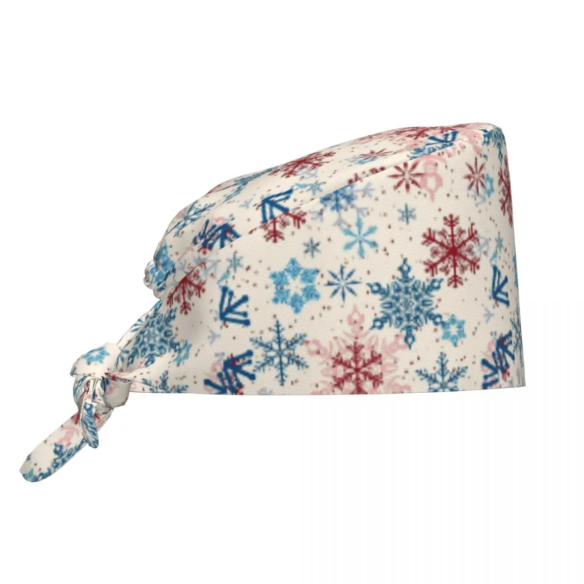 Custom Snowflake Working Cap Surgical Hats Men Women Happy Christmas Operating Room Cap Operator Hats Lab Works Hat