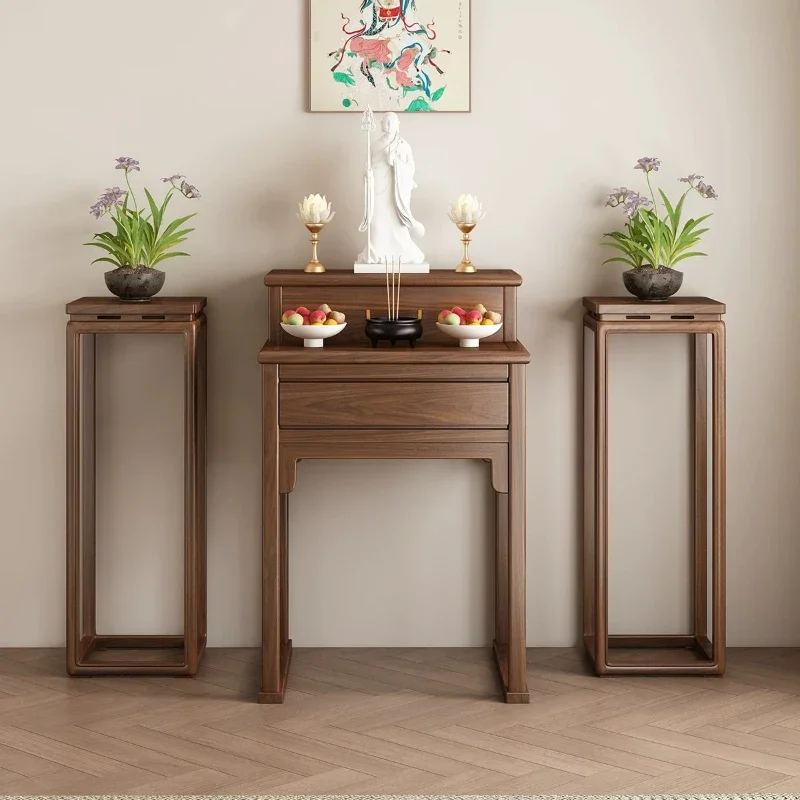 CX new Chinese Buddhist platform, Buddhist niche, Guanyin Bodhisattva offering table, incense case, home setting table