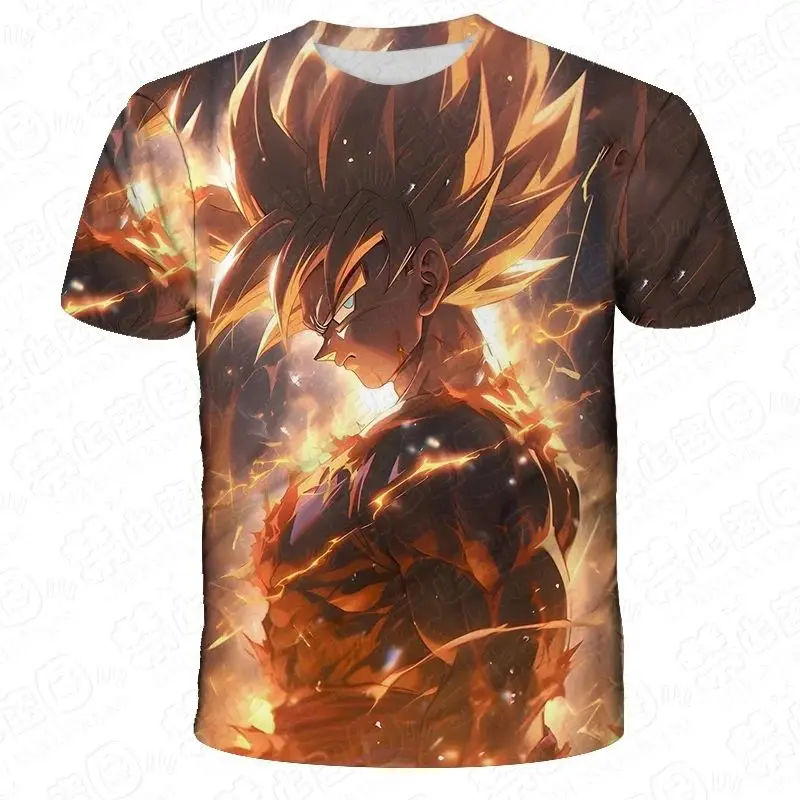 

2026 Anime Dragon Ball 3D Printed T-shirt Summer Fashion Casual T-shirt Unisex Children's Comfortable Casual T-shirt Top